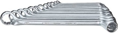 Gedore Doppel-Ringschlüssel-Satz 12-teilig aus Chrom-Vanadium in Silber, Schlüsselweite 6-32 mm - Bild 1