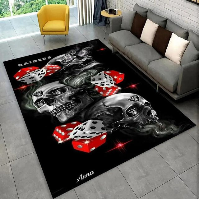 Lodestar Horror Schädel Bereichsteppich Dunkelgothischer Hexerei-Stil in Schwarz, B/H: 60 x 40 cm - Bild 1