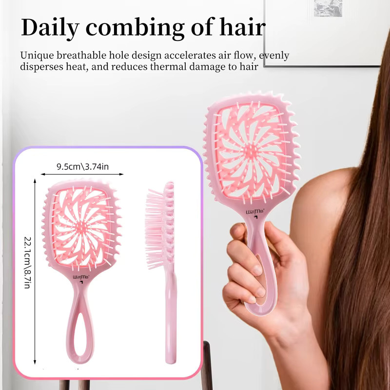 WANMEI Haarbürste, Unisex, für lockiges und trockenes Haar - Bild 3