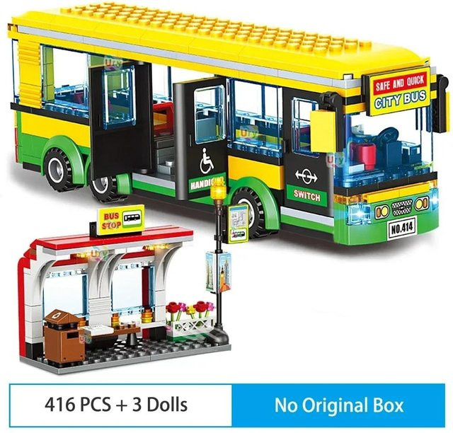 Linyi toy Bus Stadt Gelb Set - Bild 1