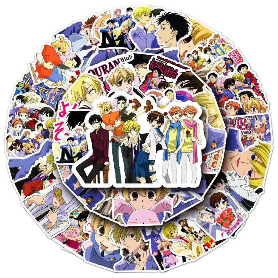 50 Stück Ouran High School Host Club Anime Aufkleber, wasserfeste Manga Sticker in Multicolour für Notebook und Dekoration - Bild 2