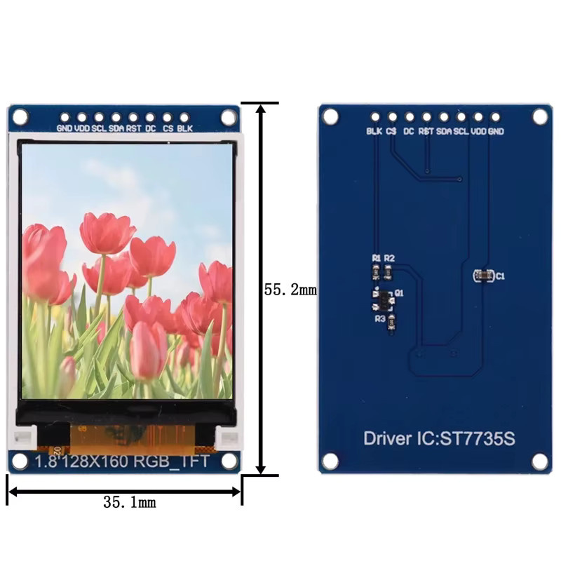 1,8 Zoll TFT LCD Anzeigemodul mit PCB-Grundplatte und SPI Serial Port - Bild 2