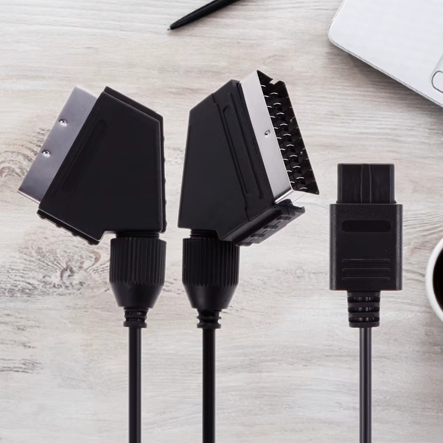 Nintendo RGB AV Scart Videokabel für NES, N64, SNES und GameCube, Schwarz, 1,8 m - Bild 2