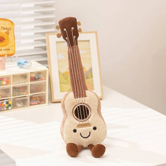Kawaii Ukulele Plüschtier, Stoffpuppe, 33cm, ab 18 Jahre - Bild 1