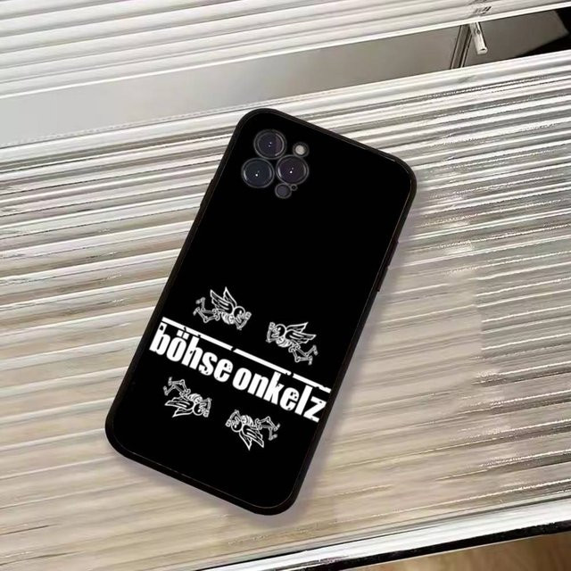 Handyhülle Band B-Bohse O-Onkelz aus weichem Silikon für Apple iPhone 17, 16, 15, 14, 13, 12, 11 Pro Max XS in Schwarz - Bild 1