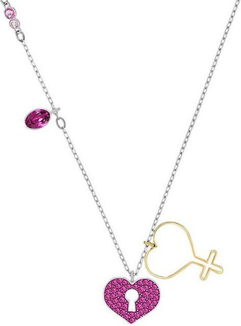 Swarovski Halskette, Herz Anhänger, Platin, Weiß, Damen - Bild 1