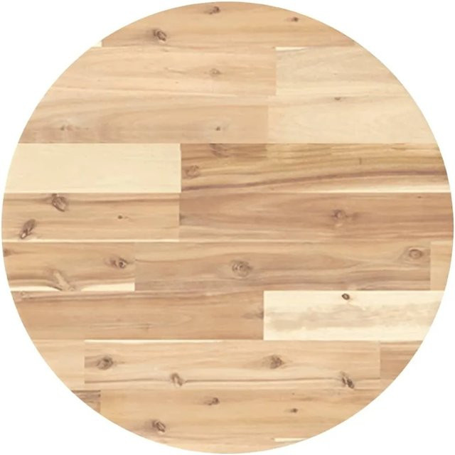 vidaXL Tischplatte Rund aus Massivholz Akazie in Braun Durchmesser: 50 cm, Höhe: 4 cm - Bild 1