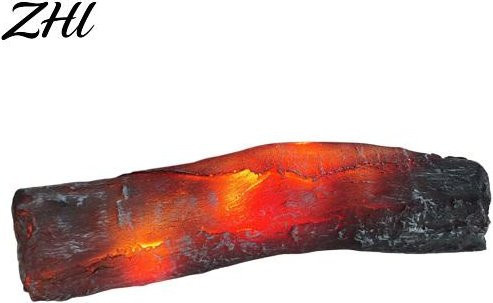 GETIFIT Künstliche Kamin-Requisiten mit LED-Kohle-Effekt in Braun für Garten und Camping - Bild 1