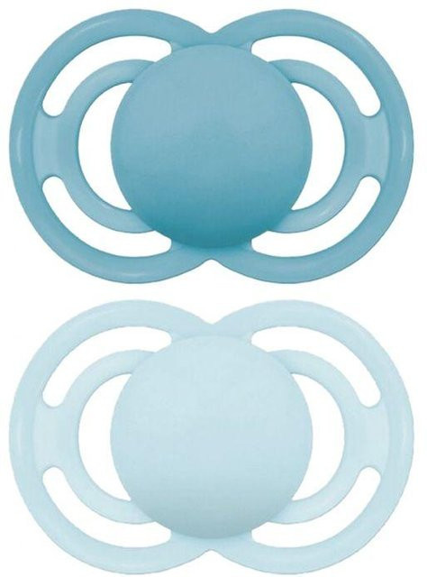 MAM Schnuller Perfect Trend aus Silikon für 6 bis 18 Monate, 2er Pack, Blau - Bild 1