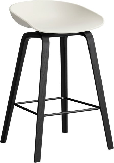 HAY About A Stool AAS 32 Hocker in Beige mit Eichenholz oder Walnussholz und Polypropylen - Bild 1