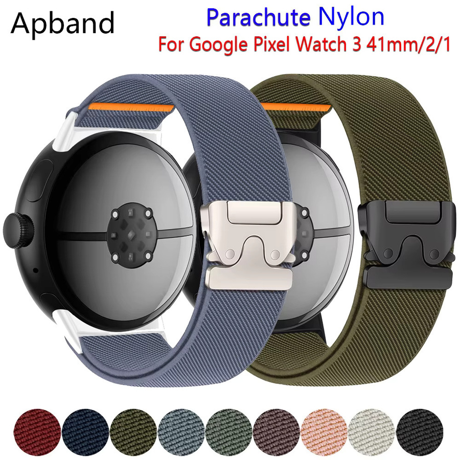 Uhrenarmband Nylon, elastisch, Google Pixel Watch 3 45 mm 41 mm, Unisex - Bild 2