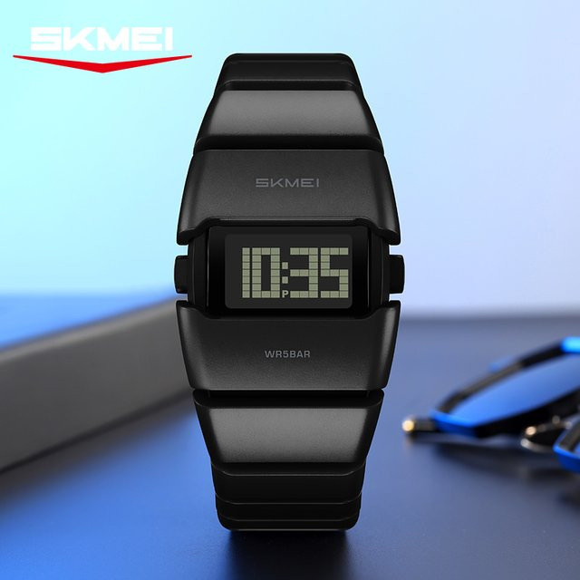 SKMEI Armbanduhr, Chronograph, Digitaluhr, Schwarz, Kunststoff, Herren - Bild 1