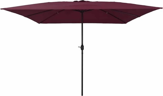 vidaXL Gartenparasol aus Polyester und Stahl in Rot und Schwarz, B/T/H: 295 x 295 x 245 cm - Bild 1