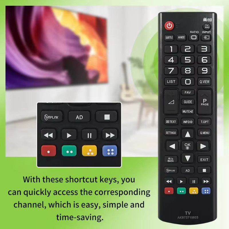 LG Fernbedienung AKB73715603 in Schwarz für Smart LED TV Modelle 42LN5400 47LN5400 50LN5400 50PN6500 42LN5406 32LN5400 39LN5400 - Bild 4