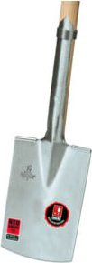 Ideal Baumschulspaten mit extrastarkem Blatt und Hickory-Stiel inklusive Tritt in Silber - Bild 1
