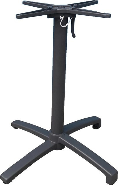 DELUKE Tischgestell WILMA aus Aluminium in Anthrazit mit Klappfunktion, B/T/H: 70 x 68 x 68 cm - Bild 1