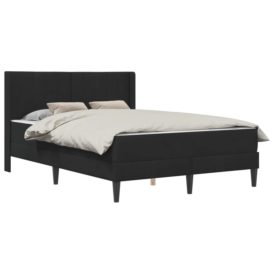 vidaXL Bettrahmen aus Samt in Schwarz, B/T/H: 120 x 200 x 124 cm - Bild 2