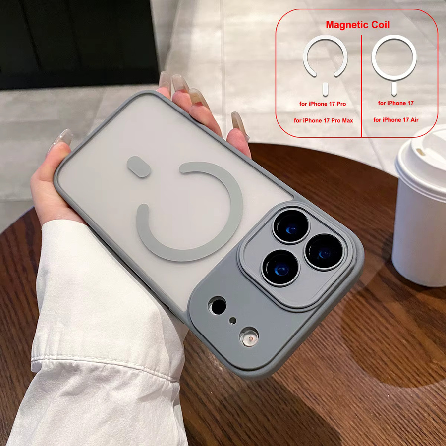 LICOERS Magnetische Hülle für iPhone 17 Pro Max, Transparent und Purple, Stoßfest mit MagSafe Kompatibilität und Kameraschutz - Bild 1