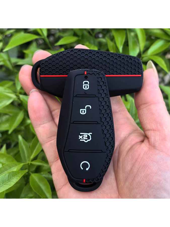 Silikon Autoschlüssel-Hülle für BYD Atto 3, Han, Dolphin, Song Pro Max, Tang, DM Yuan, E2 und Qin PLUS in Schwarz - Bild 4