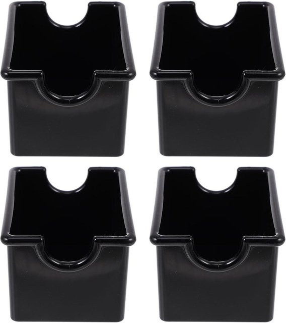 4er-Set Binchi Outdoor Product Acryl Aufbewahrungsboxen für Kaffeetüten und Teebeutel, Schwarz, B/T/H: 8,5 x 6,5 x 4,0 cm - Bild 1