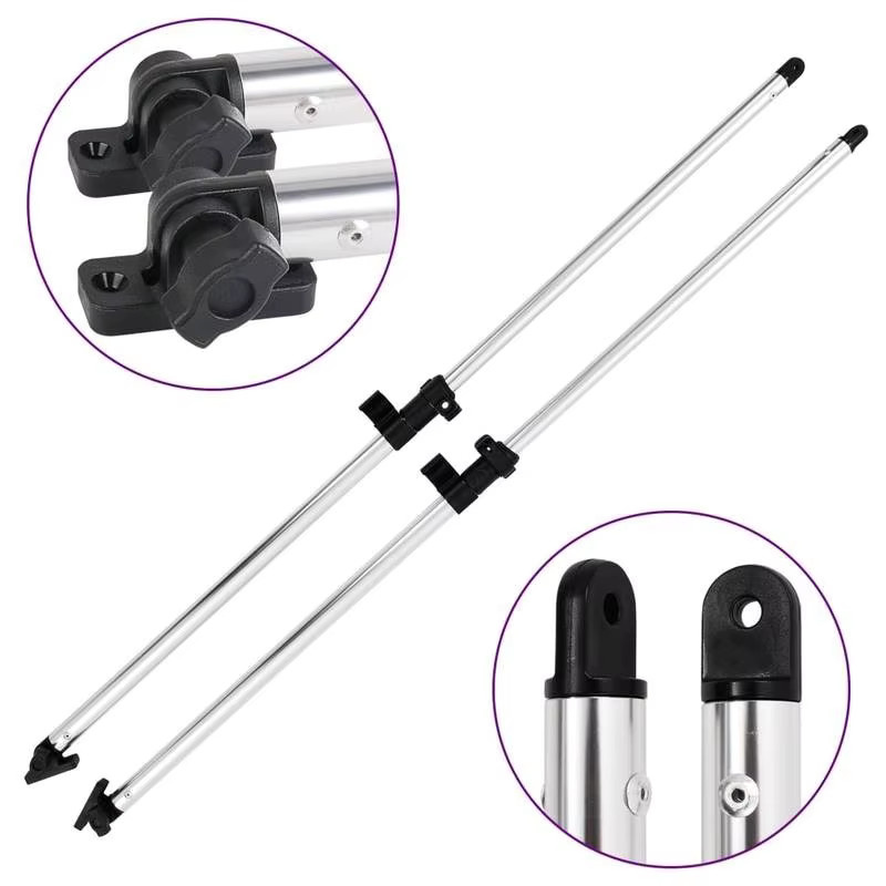2 Stück Aluminium-Bimini-Top-Stützstangen in Silber, verstellbar von 66 cm bis 110 cm, universell für 3/4-Bögen, inklusive Montageteile - Bild 6