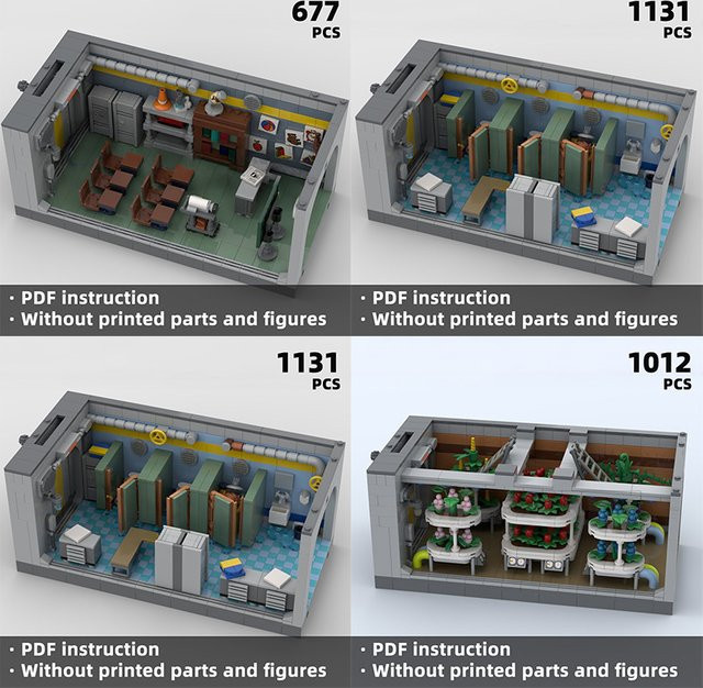 Falowt Science-Fiction-Bauernhofbausteine, 3D-Modelle, Kunststoff - Bild 1