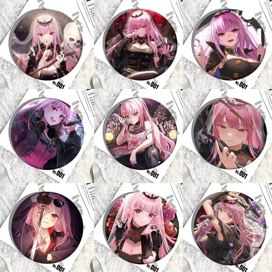 Bilibili Brosche Anime Girl Mori Calliope, Anstecknadel - Bild 2