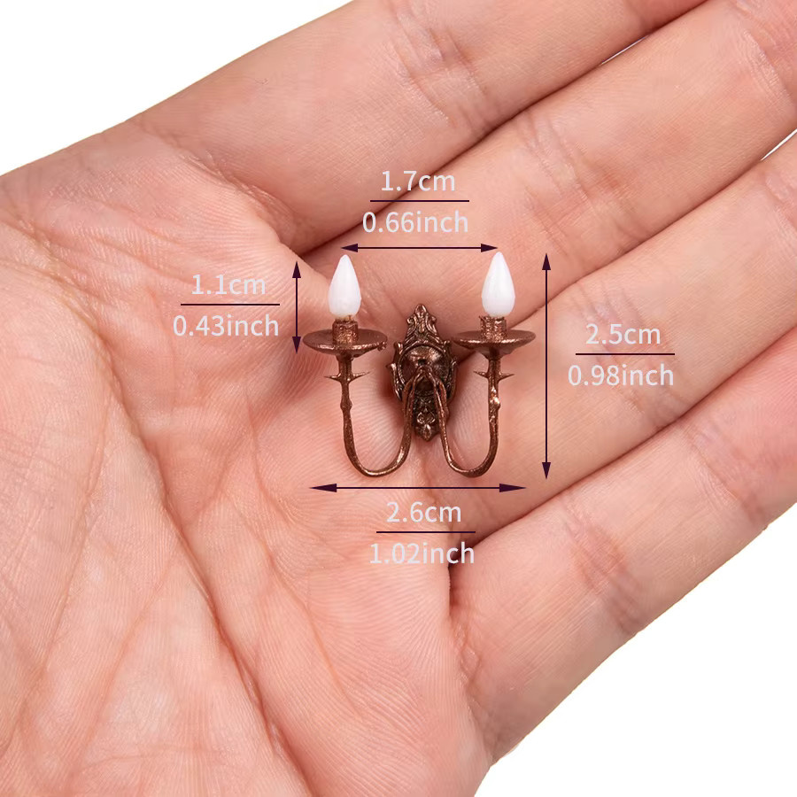 TERAYSUN Miniatur-Wandlampe, 1:87 (Spur H0), 1-teiliges Set - Bild 2