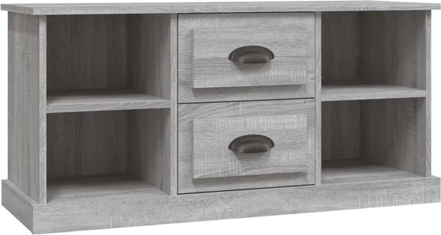 vidaXL TV-Schrank aus Holzwerkstoff in Grau, B/T/H: 99,5 x 35,5 x 48 cm - Bild 1