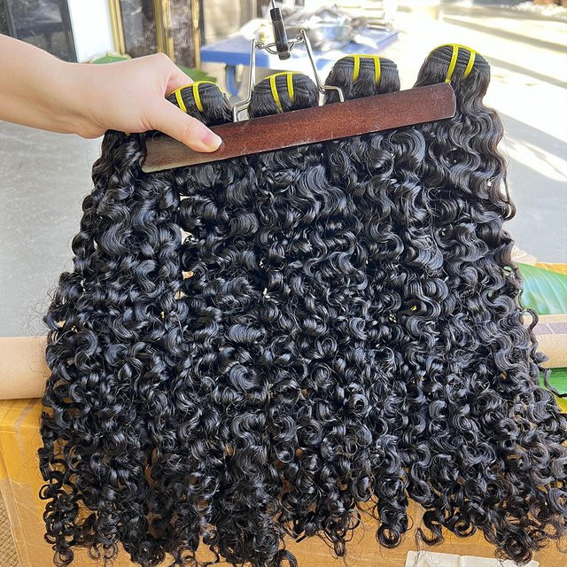 Yiwigs Extensions, Echthaar, gelockt, doppelt gewebt - Bild 1