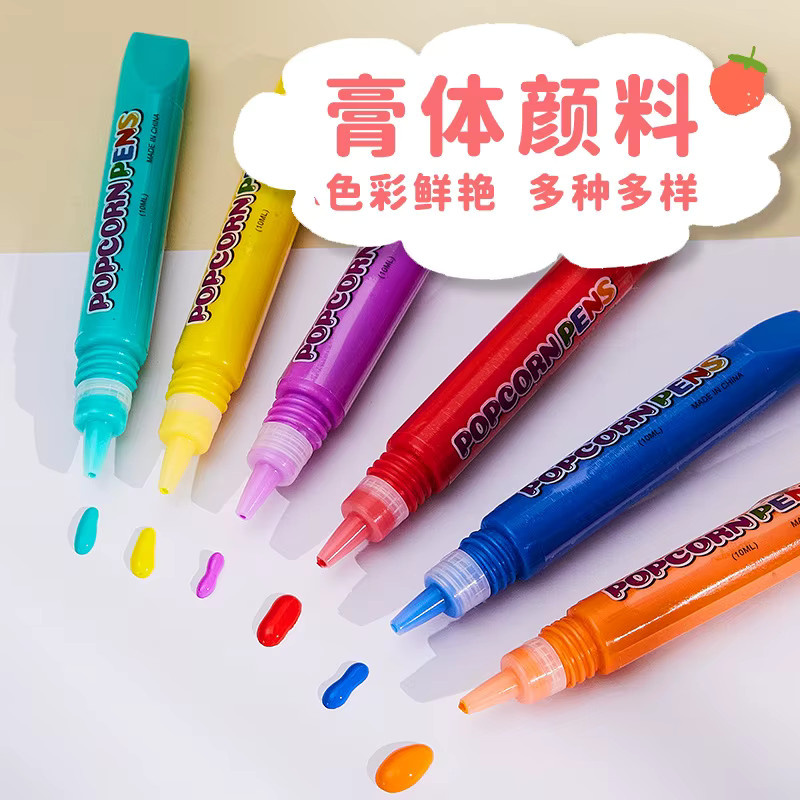 Magische Puffy Blasen Stifte für kreative 3D-Zeichnungen, Set mit 6 Farben, Mehrfarbig, 60 ml - Bild 2