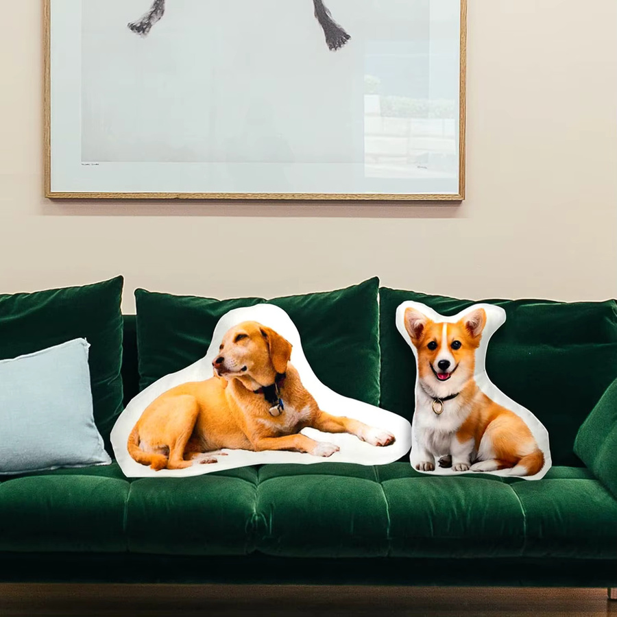 Personalisierte Haustierkissen von Lifel mit eigenem Foto in Form von Hund oder Katze, mehrfarbig - Bild 3