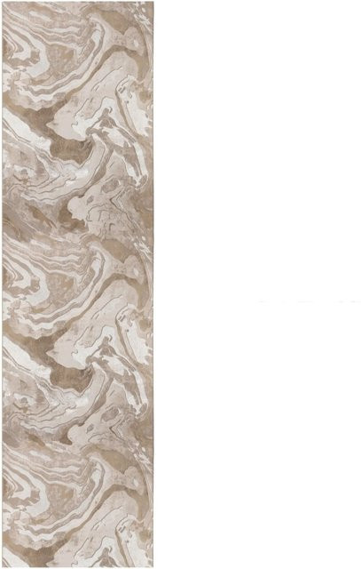 Flair Rugs Kurzflorteppich Marbled in Beige mit abstraktem Design, B/T: 80 x 300 cm - Bild 1