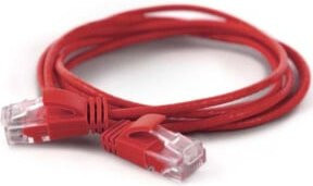 wantec UTP-Patchkabel Cat.6A Ethernet/LAN mit RJ45-Steckern, Farbe: Rot, Länge: 0,5 m - Bild 1