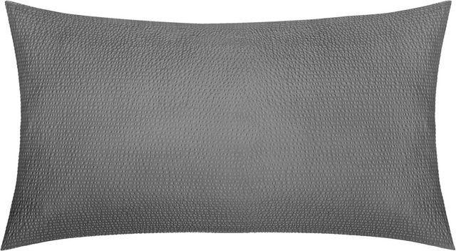 ERWIN M. Kissenbezug Avellino aus Baumwolle, Seersucker, grau, B: 100 cm, L: 65 cm - Bild 1