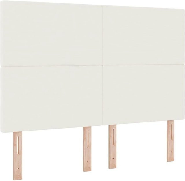 vidaXL Kopfteil aus Kunstleder in Creme mit Polsterung, Breite: 160 cm - Bild 1