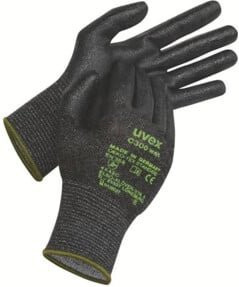 uvex Schutzhandschuh C300 wet in Schwarz, Größe 9 - Bild 1