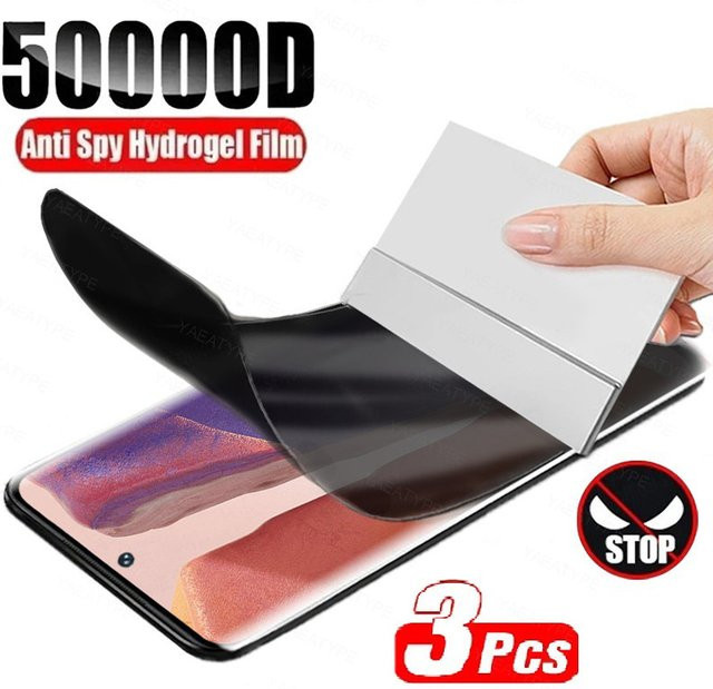 3er Pack Privatsphäre Hydrogel Displayschutzfolie für Motorola Moto Edge 60 Pro Neo Stylus Fusion India 70 2025 und Edge 60s in Transparent - Bild 1