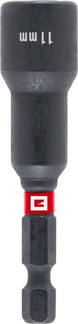 Einhell Impact Sechskant-Steckschlüssel aus Edelstahl mit 1/4 Zoll E 6.3 Schaft in Rot/Schwarz, 11 mm - Bild 1