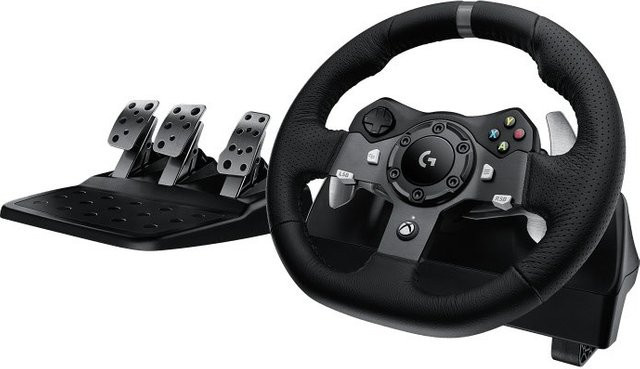 Logitech G920 Driving Force Racing Lenkrad mit Pedalen für Xbox und PC, Schwarz - Bild 1