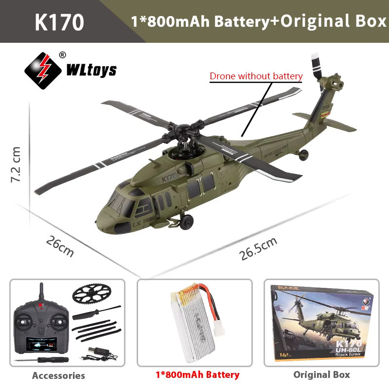 WLtoys K170 RC Hubschrauber, ferngesteuert, ab 14 Jahren - Bild 6