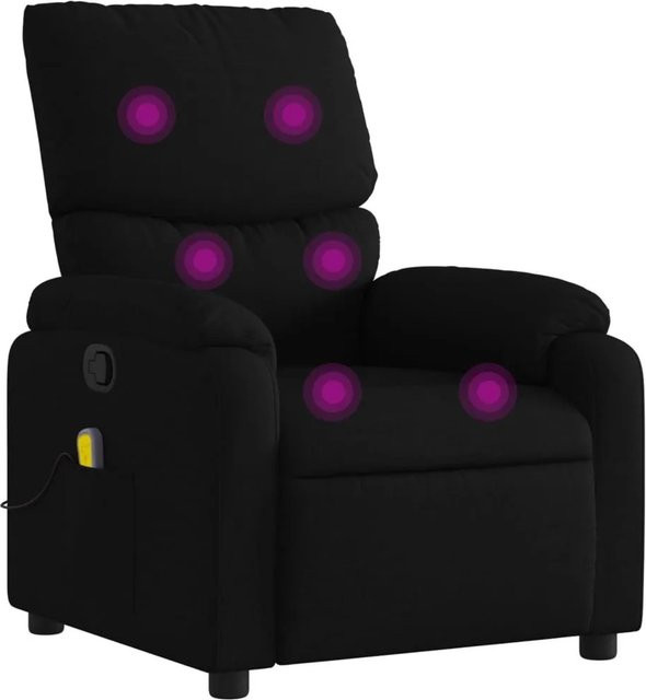 vidaXL Relaxsessel Massagefunktion in Schwarz mit Stoffbezug - Bild 1