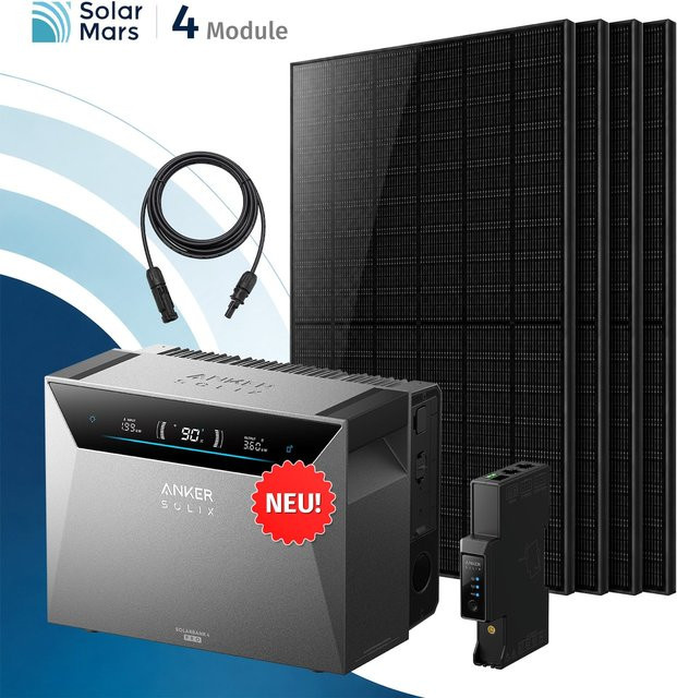 Anker SOLIX Solarbank 4 E5000 Pro Balkonkraftwerk mit 5kWh Speicher, 2000W, Grau - Bild 1