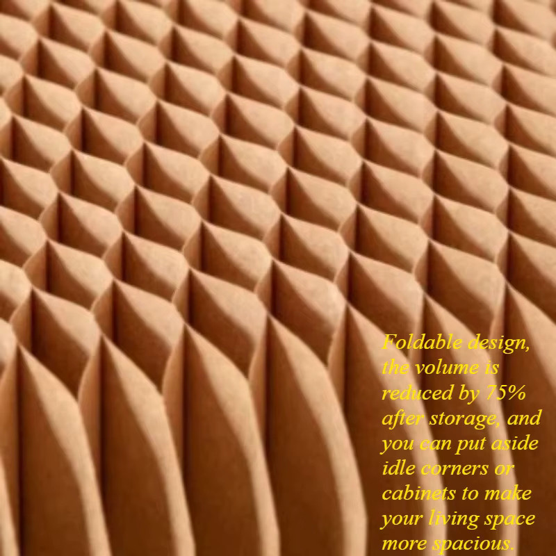 OVOZI Klappbares Einzelbett mit Kokosnuss-Palmen-Schwamm in Beige - Bild 3