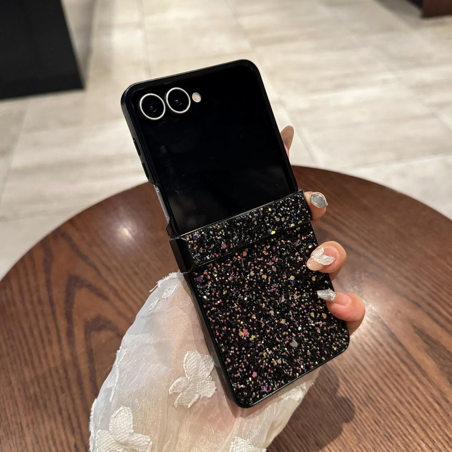 Glitzer Handyhülle mit Pailletten und Scharnierschutz für Samsung Galaxy Z Flip 7 6 4 3 in Multicolour - Bild 2