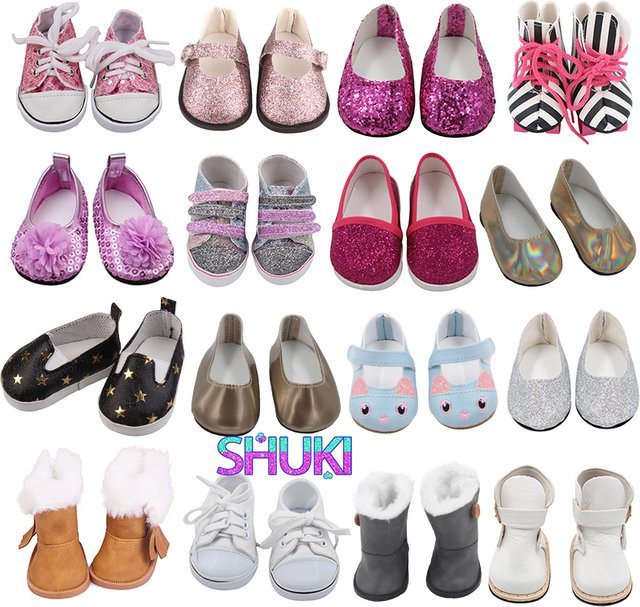 SHUKI American Girl Doll Accessories Flower Sequins Schuhe - Bild 1