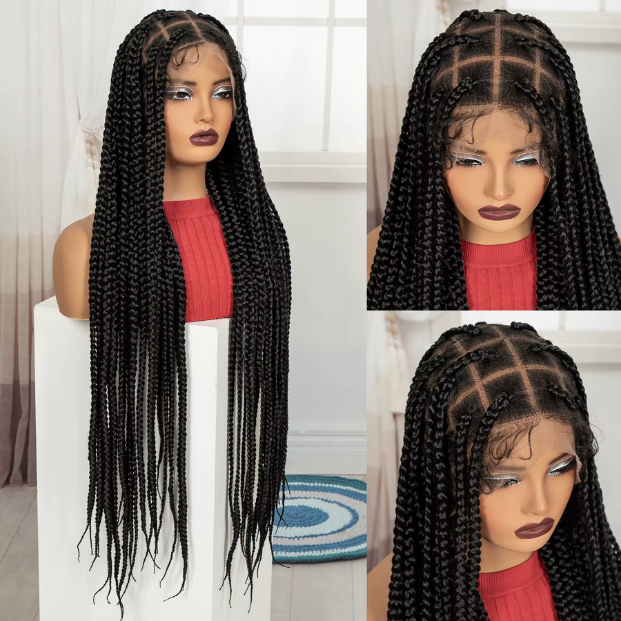 Alice Spring Box Braids Perücke, synthetisch, Full Lace, Damen - Bild 4