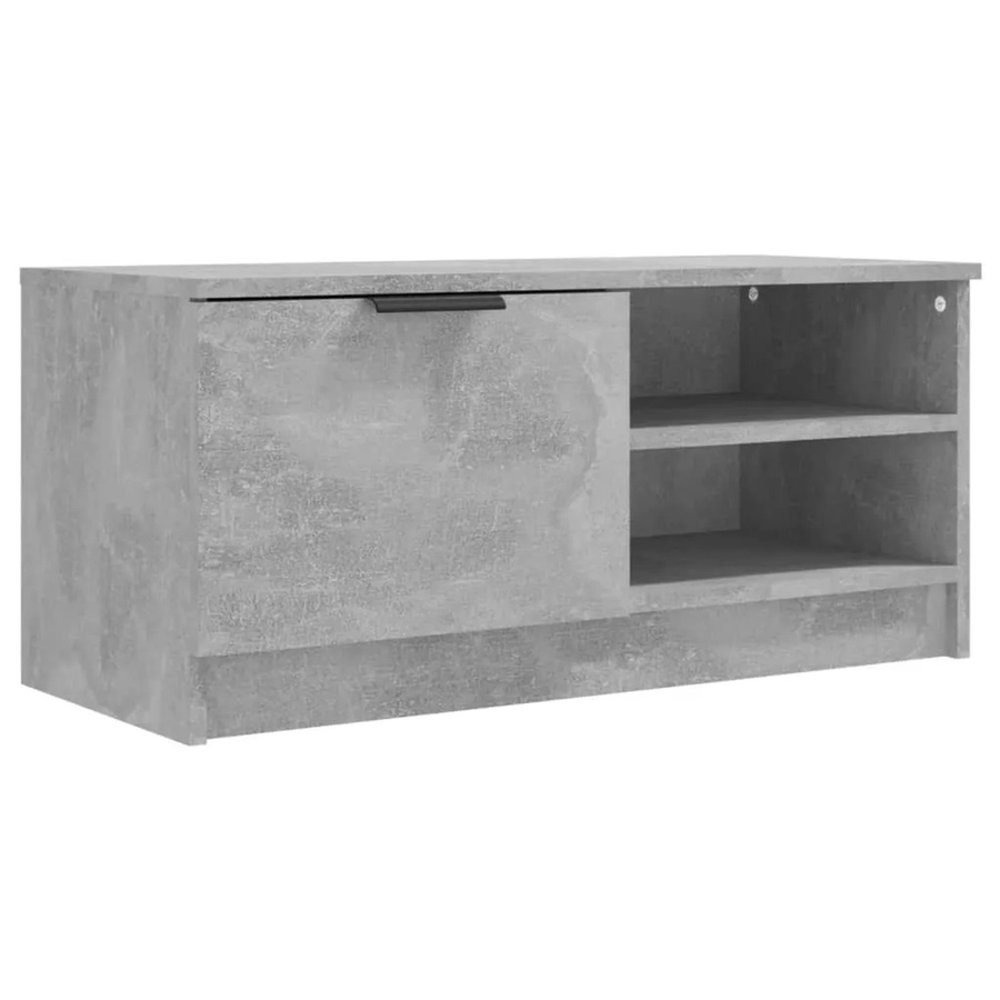 vidaXL TV-Schrank modern in Betongrau aus Holzwerkstoff, B/T/H: 80 x 35 x 36,5 cm - Bild 2