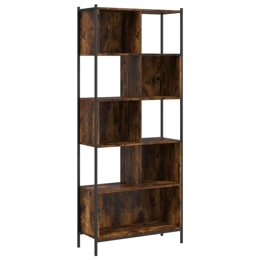 vidaXL Bücherregal in Räuchereiche, Industrial Design, B/T/H: 72 x 28 x 172 cm - Bild 2
