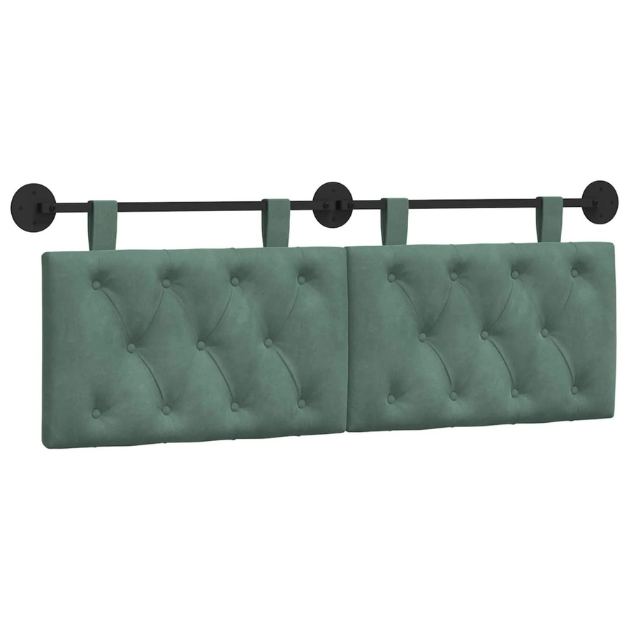 vidaXL Wandmontiertes Hängemodell in Meergrün aus Samt, Breite: 150 cm, Tiefe: 55 cm, Höhe: 7 cm - Bild 2